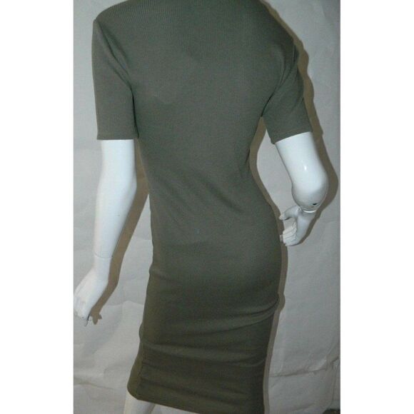 Anthropologie Tavik Dress Green Rib Knit  Maxi Length Scoop Neck Small - Picture 2 of 12